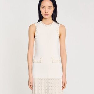 Sandro Pearl Blondine
Maxi Off-white Dress FR 36 US 4 NWOT